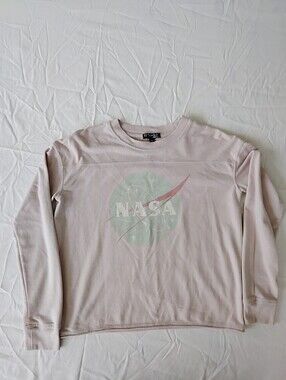 Fifth Sun Pale Pink NASA Crewneck Sweater Vintage 70s